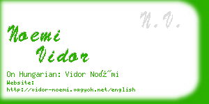 noemi vidor business card
